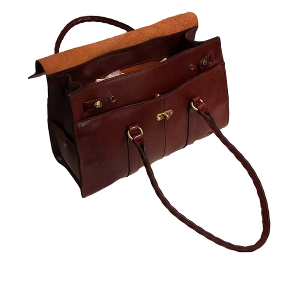 PATRICIA NASH HAND TOALED BRITISH TAN LEATHER HANDBAG - Picture 2 of 4